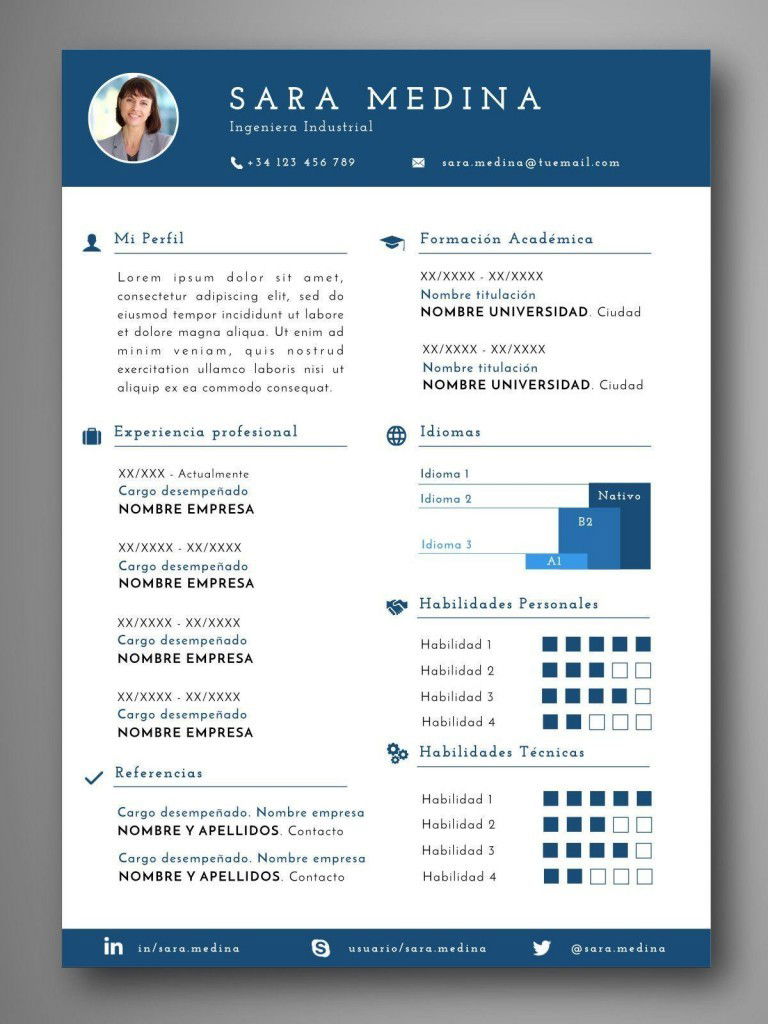 plantillas curriculum español editable