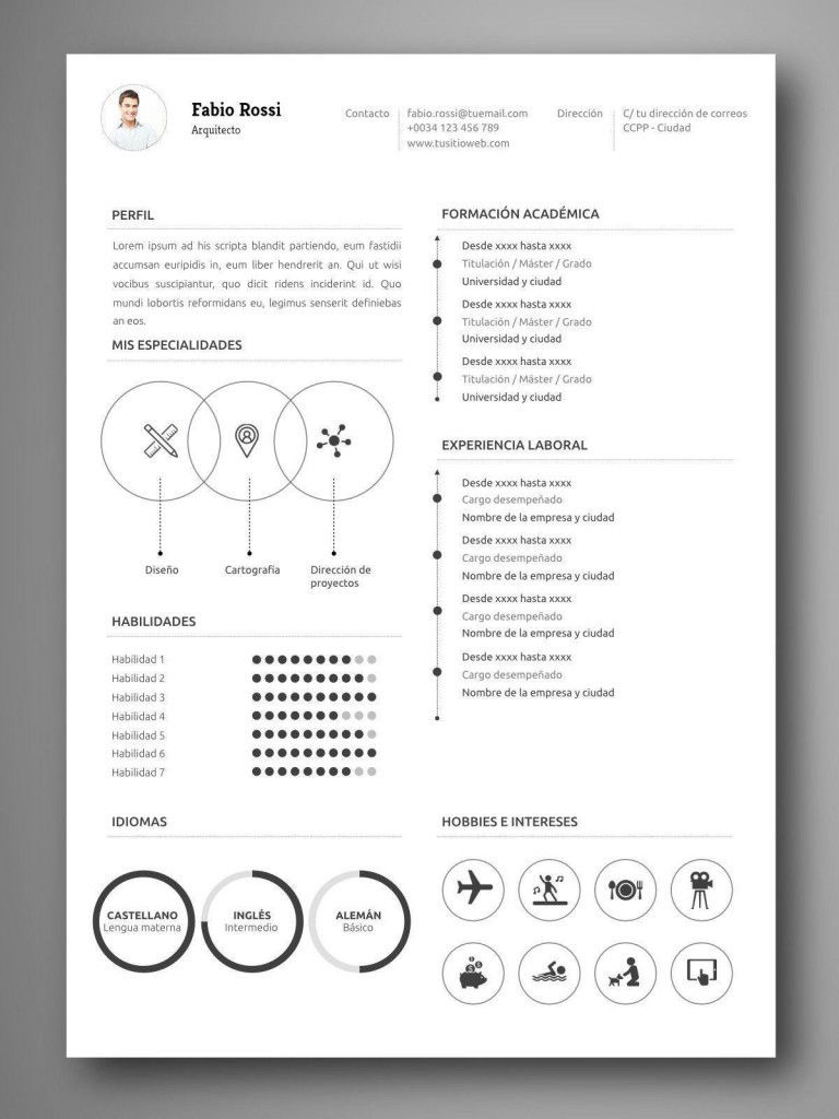 mejores plantillas curriculum infografía word