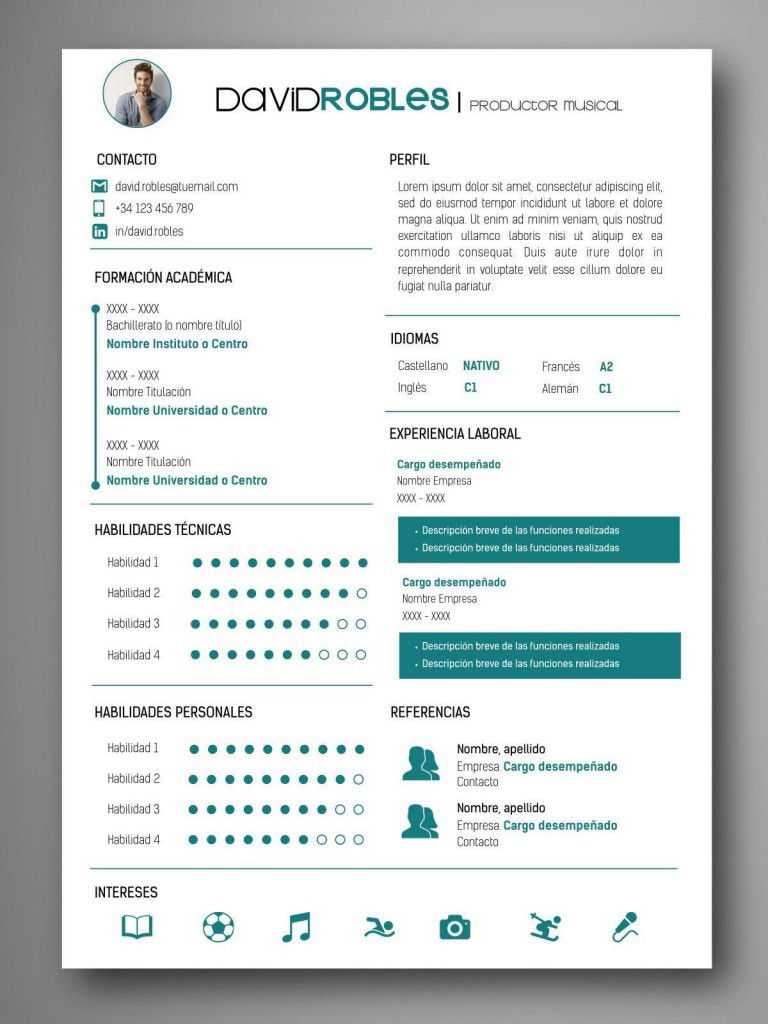 mejores plantillas curriculum infografía word