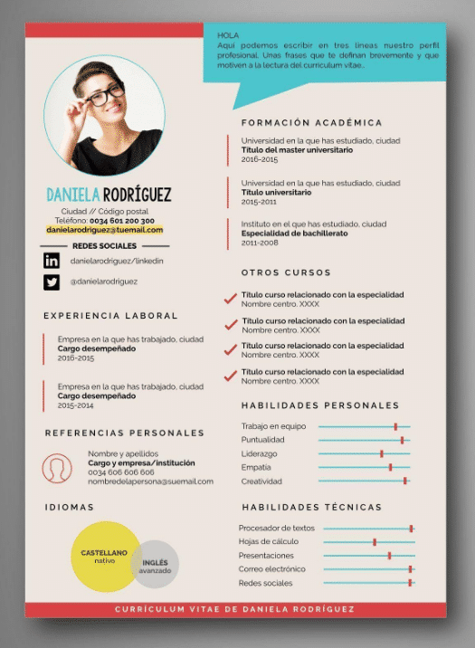 CV infografico creativo